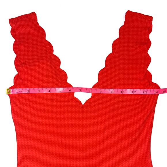 Marysia Swim Scooter Red Scallop One Piece Swimsuit Size Small - Picture 12 of 13